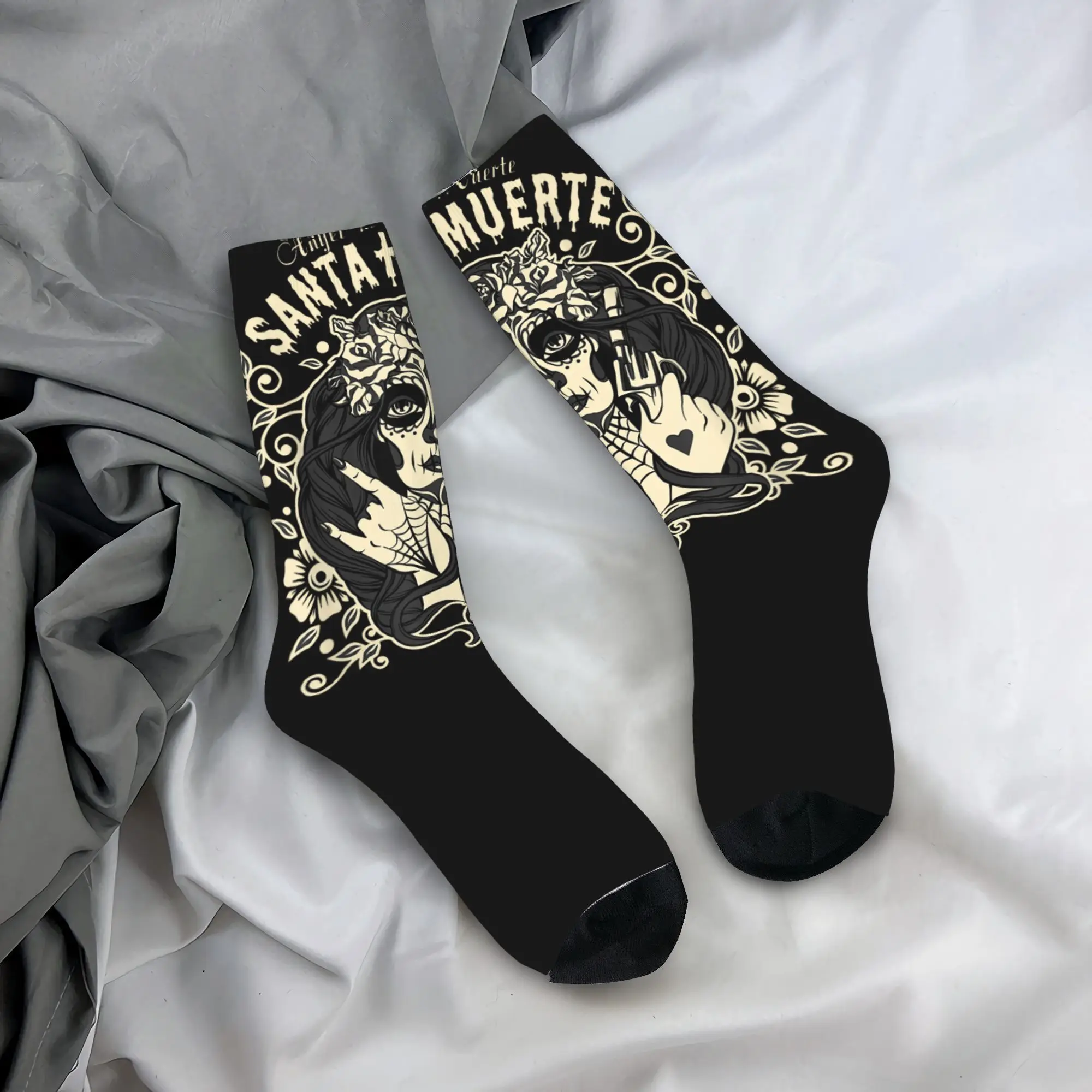 

Angel Of Death Ángel de la Muerte Santa Muerte Socks Modern Stockings Winter Bacterial Women Men Socks Printed Outdoor Socks