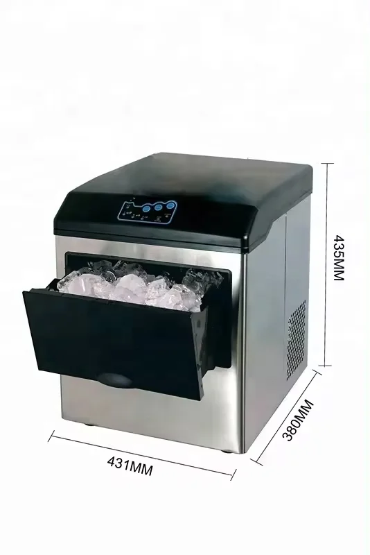 Top Selling Commercial Ice Maker Machine Countertop  Steel Ice Cube Maker Self-Cleaning Ice Maker for Home Kitchen Party