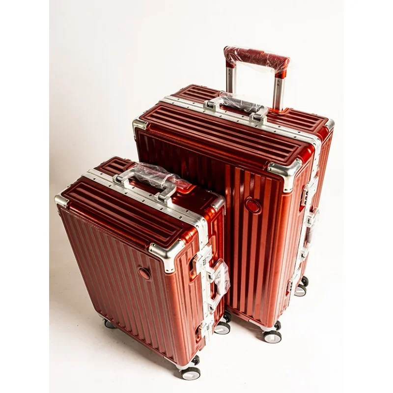 High quality aluminum frame trolley case fashion transport case-proof thick Ned PC strong and durable 20 inch boarding case