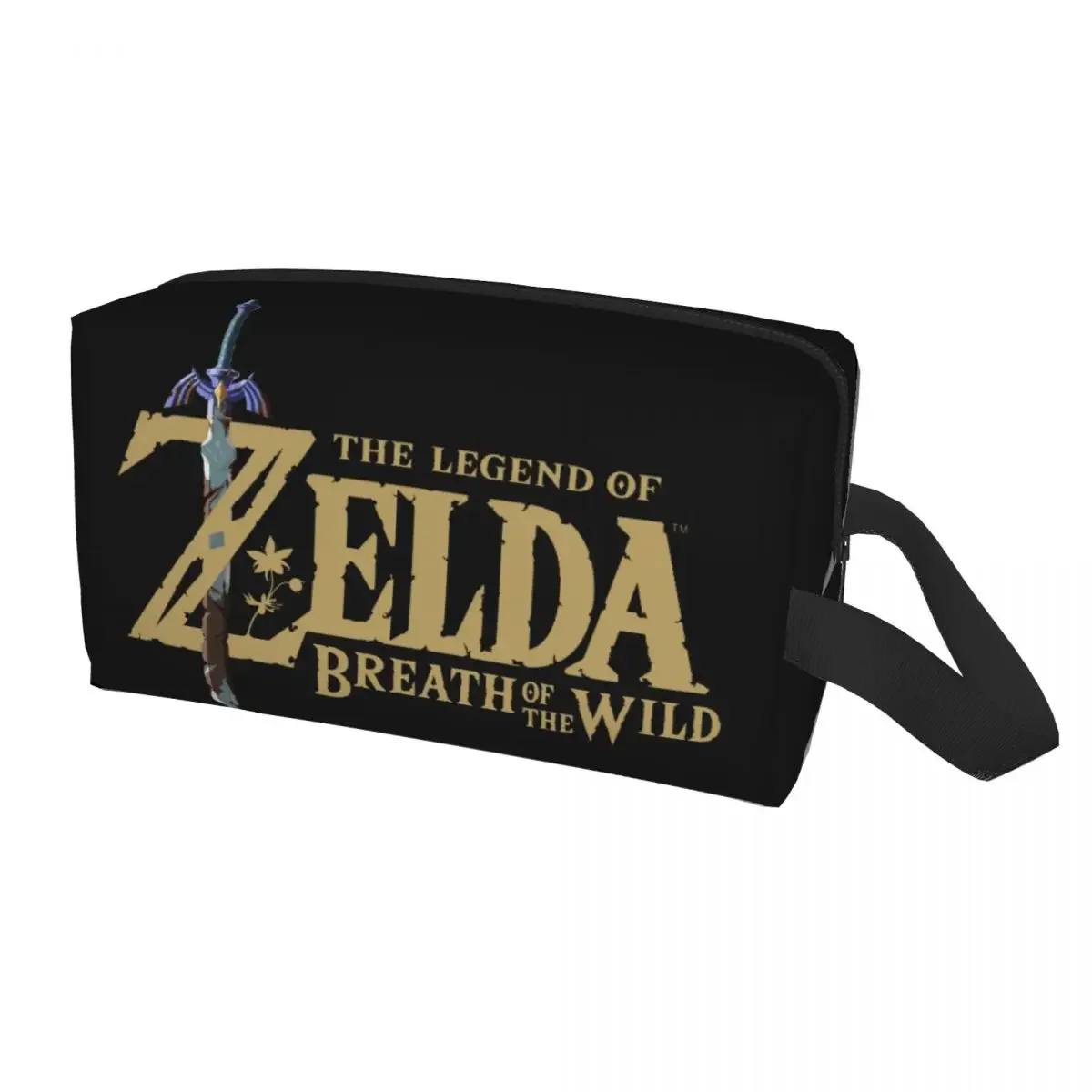 Custom Cartoon Video Game Legend Zeldas Toiletry Bag for Women Makeup Cosmetic Organizer Ladies Beauty Storage Dopp Kit Box