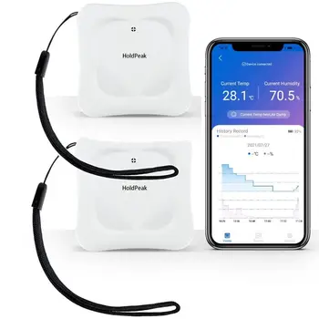 2pcs Bluetooth wireless thermometer hygrometer, temperature and humidity display, data logger humidity monitor, with APP alerts
