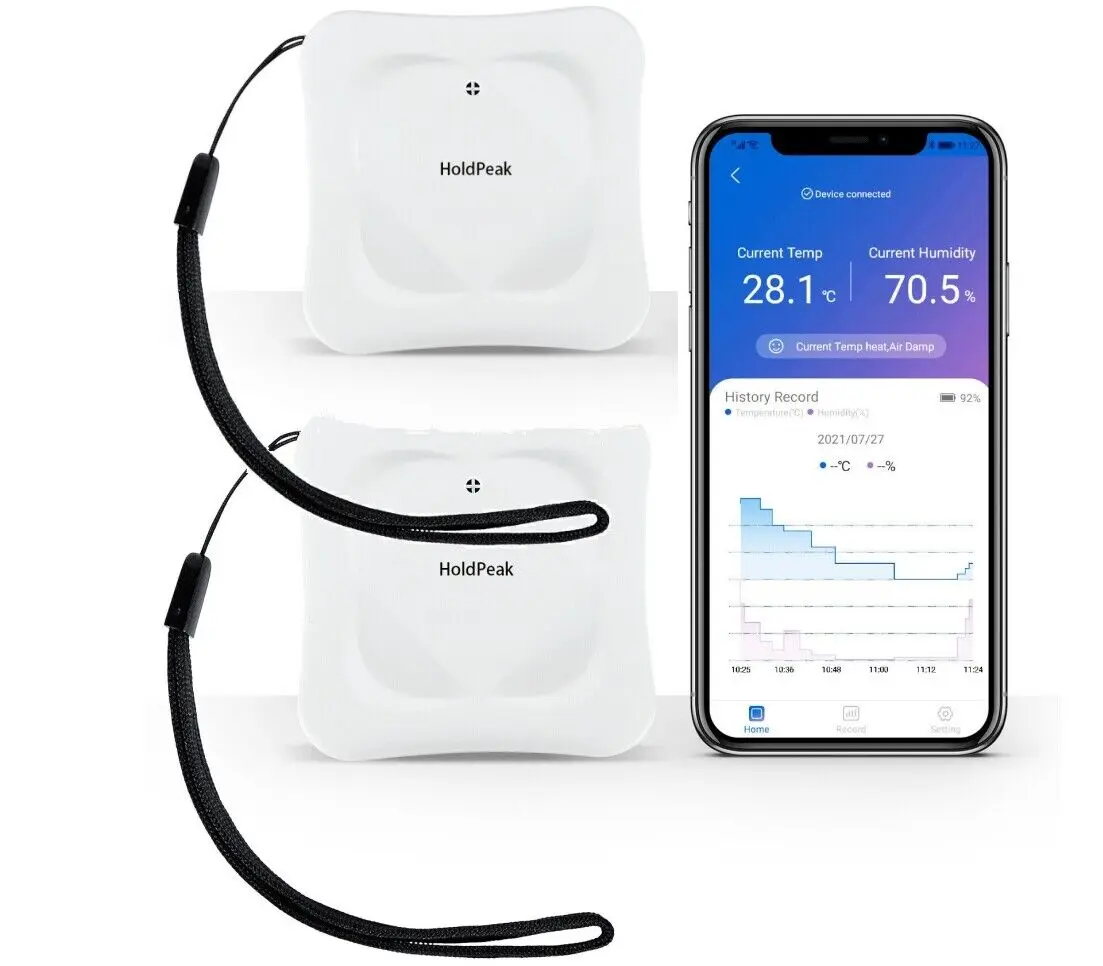 Termômetro sem Fio Bluetooth Higrômetro Temperatura e Umidade Displaydata Logger Monitor com Alertas App Pcs