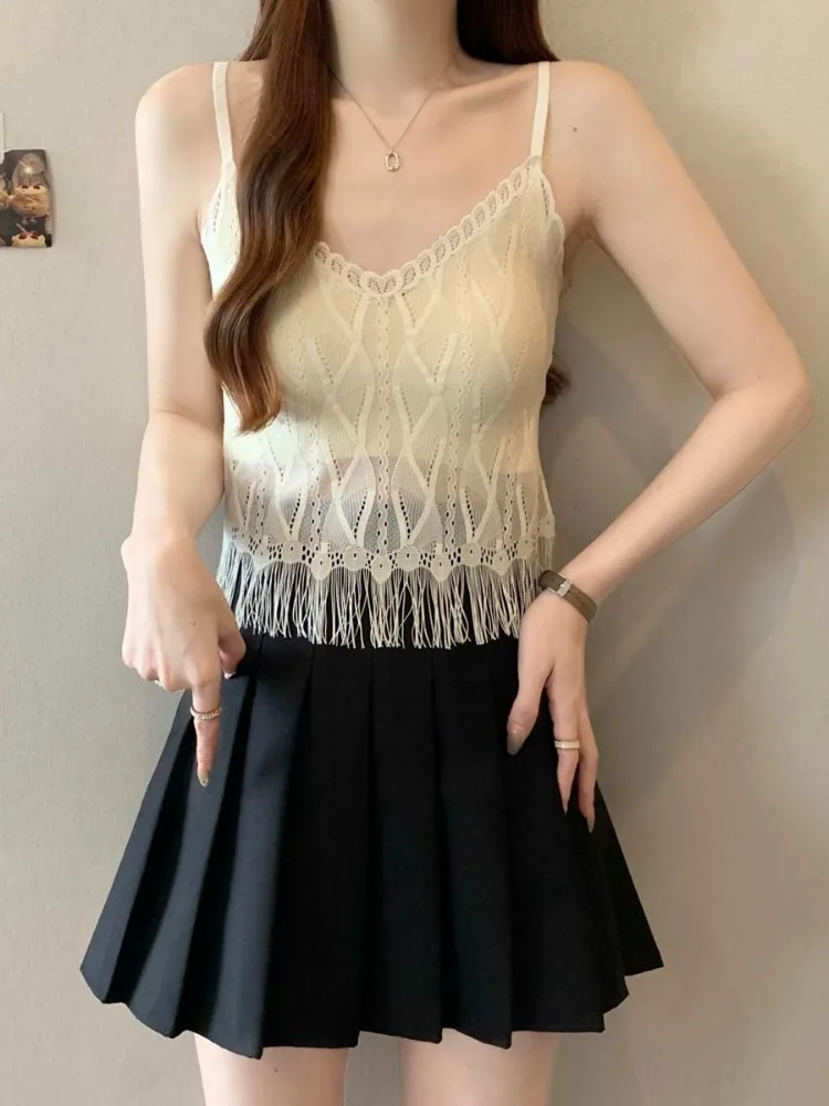 

plus Size Lace Crop Top Tank Vest Women's Summer Outerwear with Chest Pad Beautiful Ba Bra Inteated Inner Wear irt