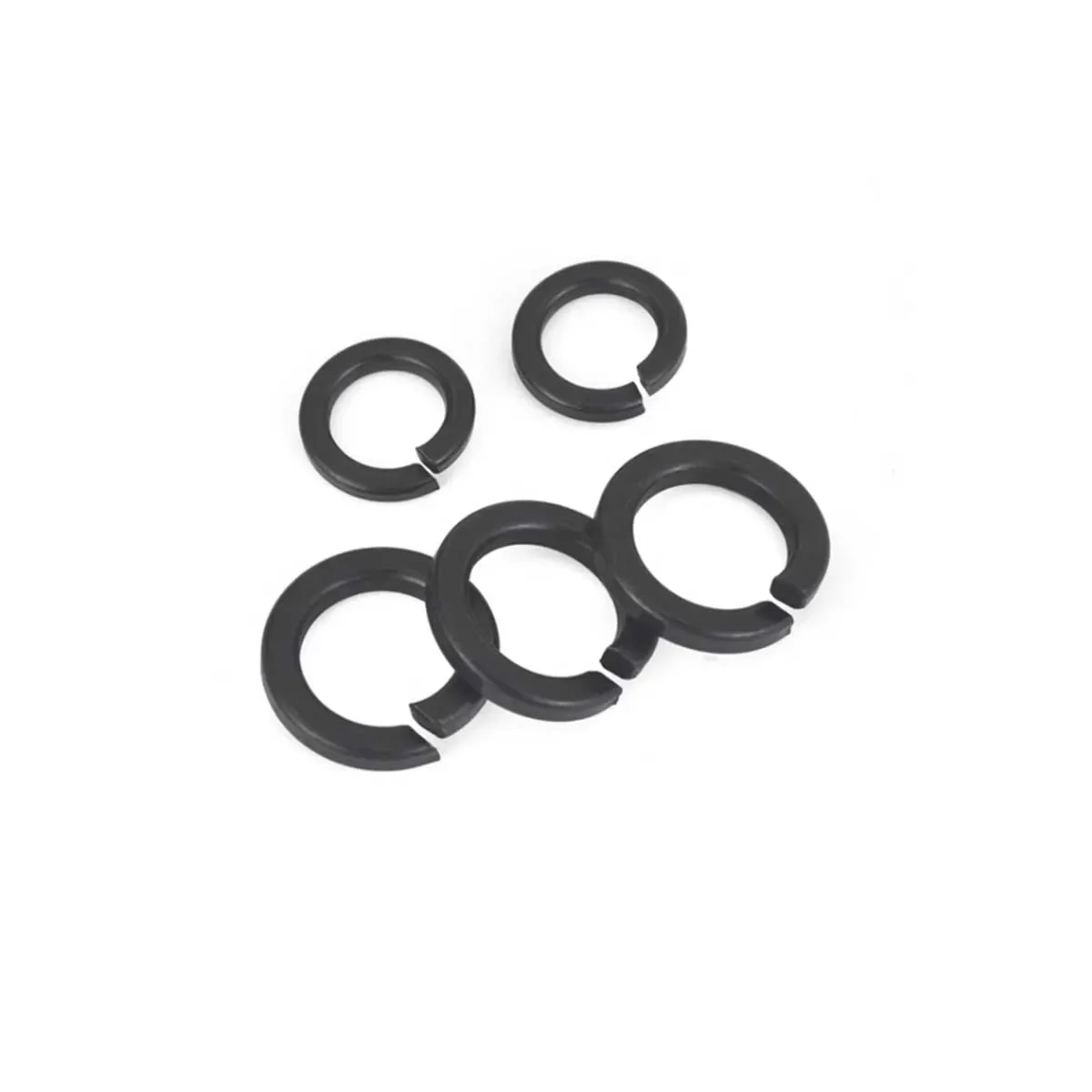 Black 304 Stainless Steel Spring Washer Gasket Thickened Electroplating Huasi Meson M2M3M4M5M6M8-M20