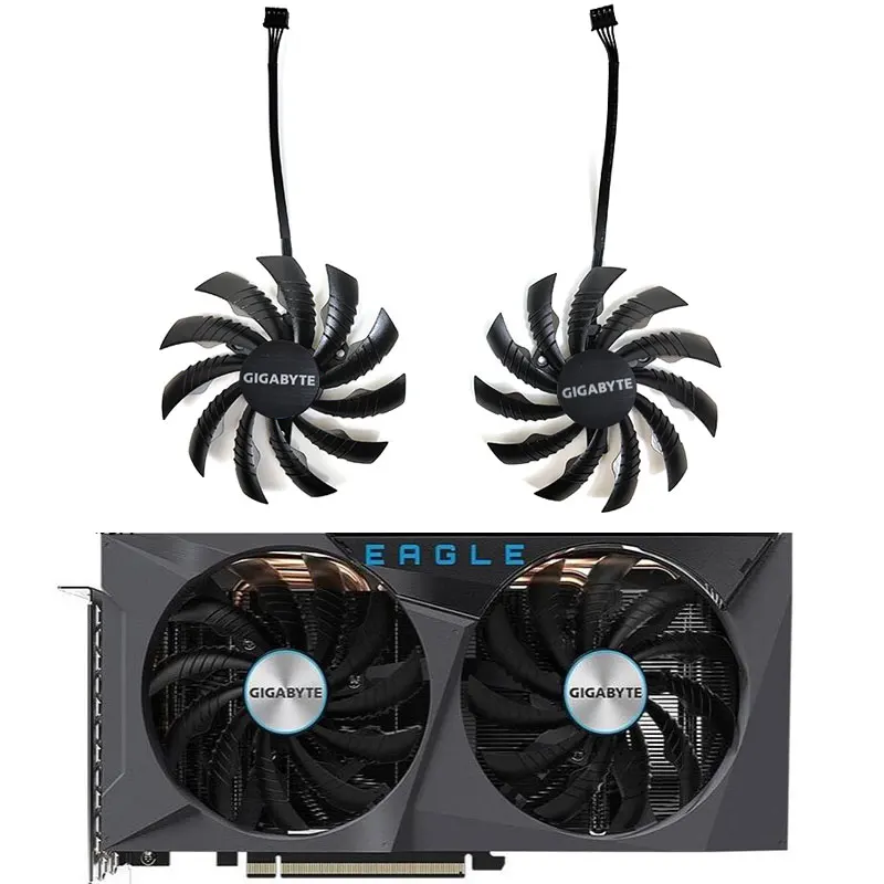 

New Gigabyte 95MM 4PIN PLD10010S12H RTX3060 GPU Cooler Fan For Gigabyte RTX 3060 3060Ti EAGLE OC Card Cooling