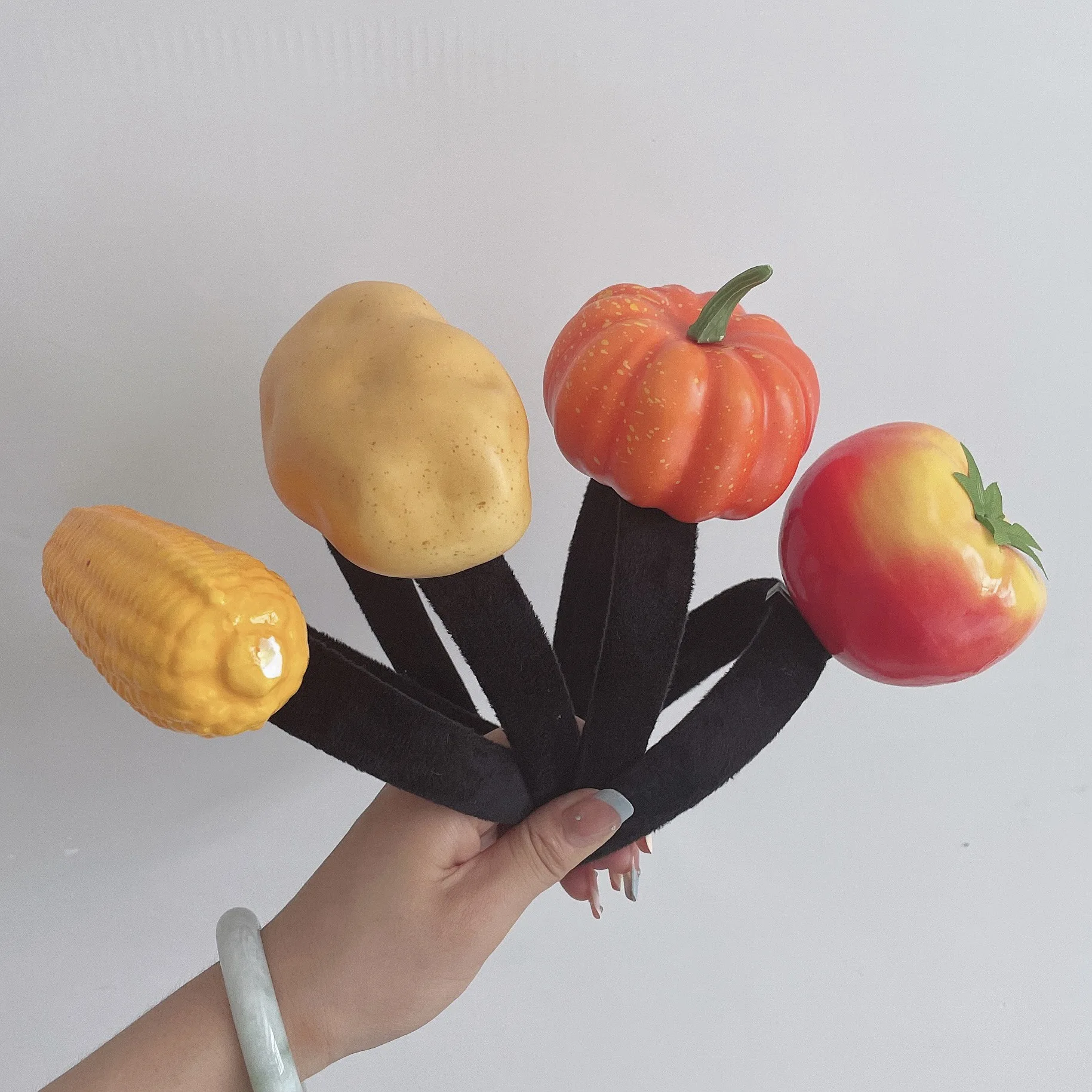 Adult Kids Funny Fruit Vegetable Hair Hoop Bread Eggplant Orange Carrot Pepper Hairband Pumpkin Headband Birthday Cosplay Props