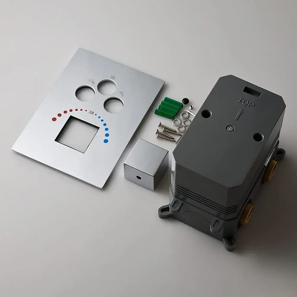 النحاس دش ثرموستاتي صمام تحويل الضغط صمام خلاط دش متوازن مع تقليم #6