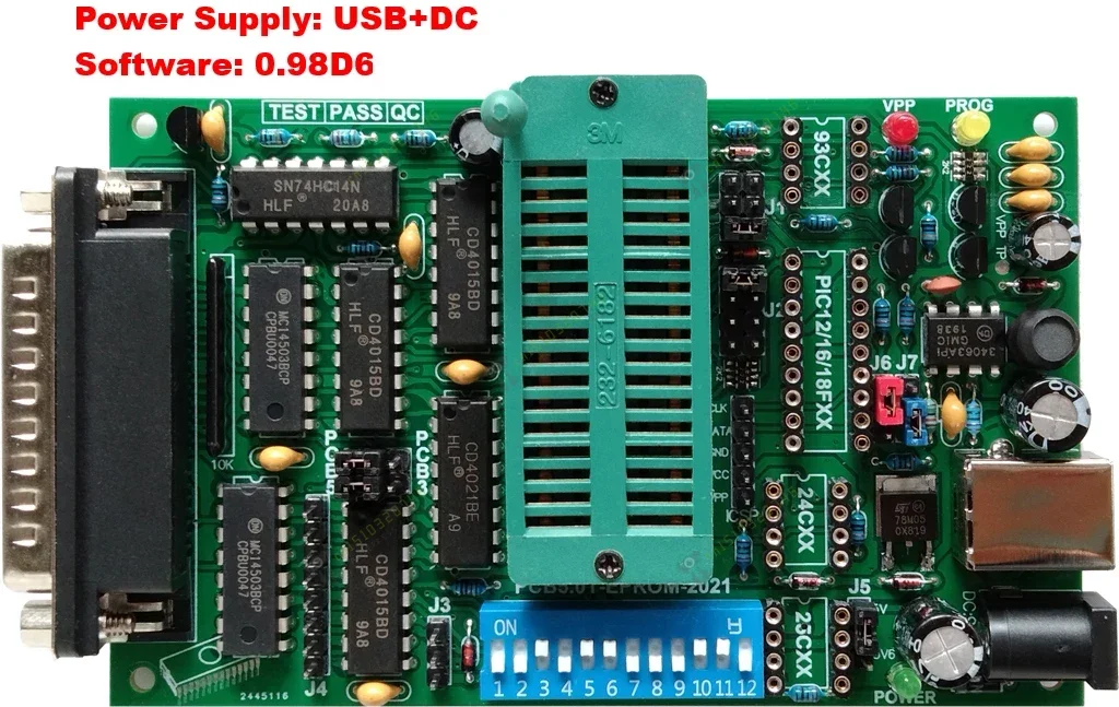 PCB5 Multifunctional Programmer Willem Burner EPROM FLASH MCU Mainboard BIOS Write