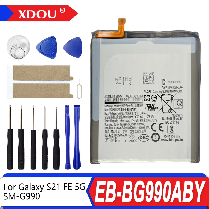 

Brand New EB-BG990ABY 4500mAh High Quality Replacement Battery For Samsung Galaxy S21 FE 5G SM-G990 + Tools