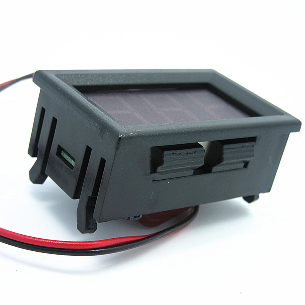 AC 220V 2-Wire Voltage Meter Head LED Mini Digital Voltmeter Voltage Meter with Reverse Polarity Protection for Battery Monitor