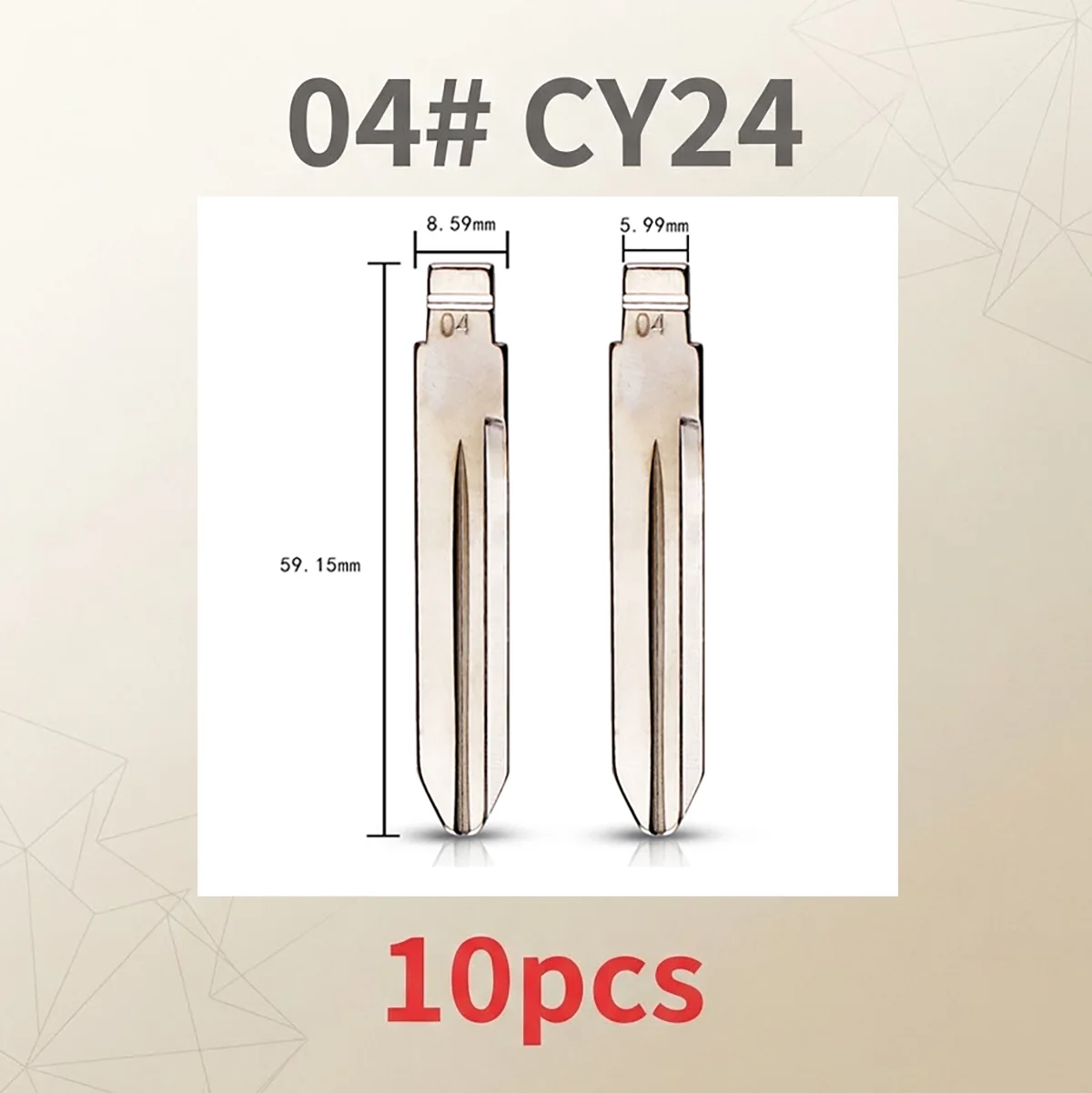 10pcs/Lot 04# CY24 Metal Uncut Blank Flip Remote Key Blade For Chrysler Jeep Dodge for keydiy KD xhorse VVDI JMD