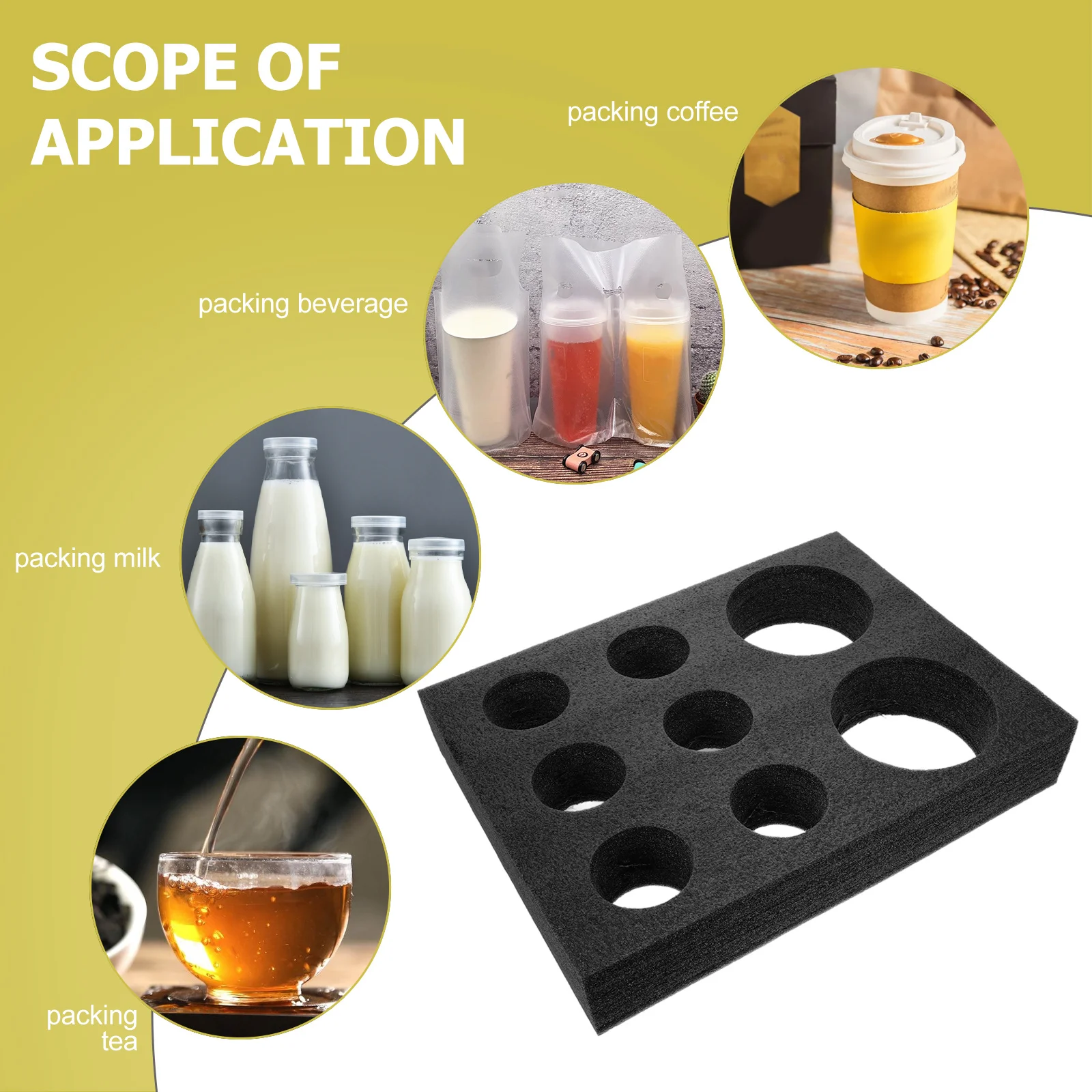 

Convenient Cup Holder Takeout Coffee Cup Tray No Assembly Required Safe Transport Suitable Various Settings Drink Carrier Tray
