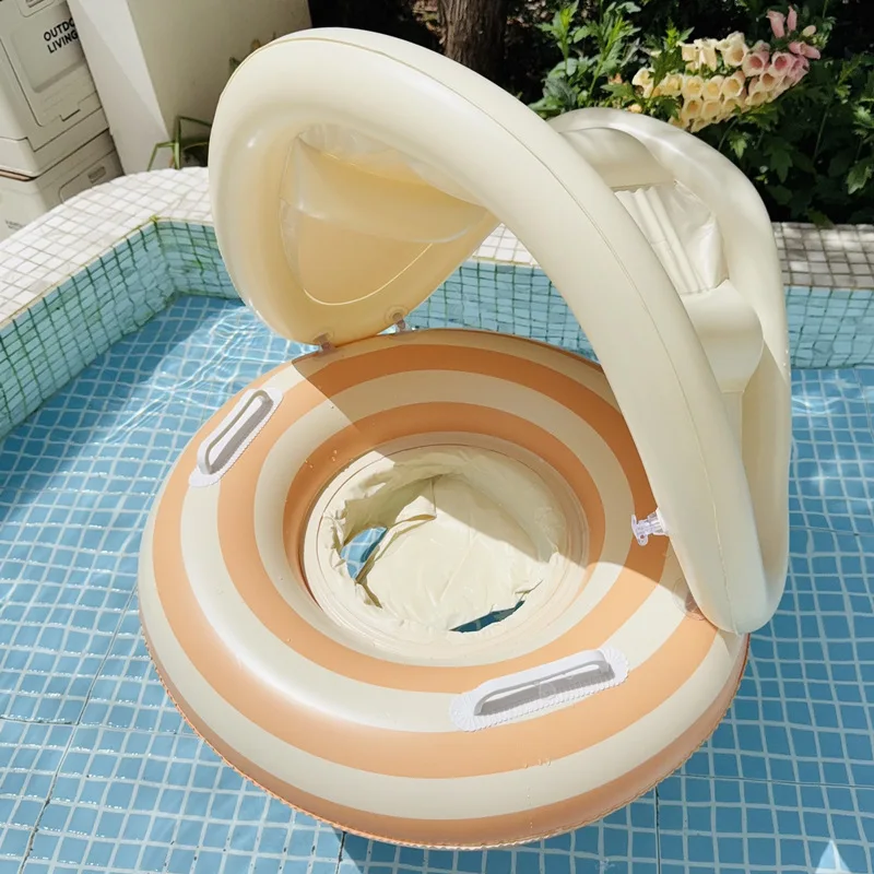 

1Pcs Sunshade Pool Float Swim Ring Inflatable Swim Tube Pool Float Ring Summer Water Beach Pool Floating Toys ﻿