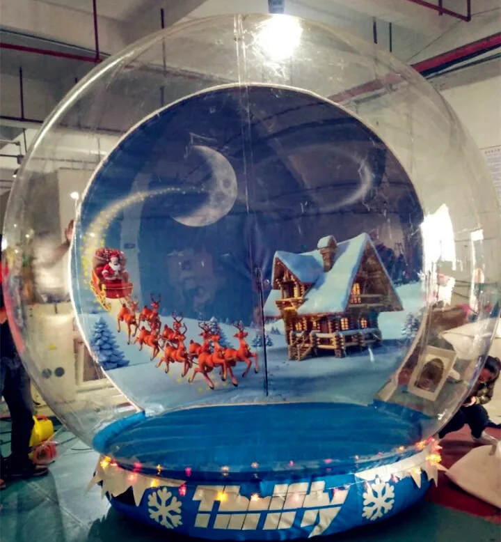 

Christmas Festival Factory Direct Sale 3 Meter Dia Popular Christmas Snow Globe, Inflatable Dome Tent for Sale