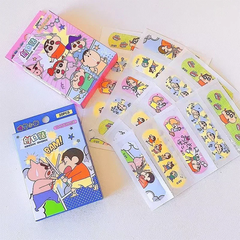 Cute cartoon Crayon Shin-chans Nohara Misae Nohara Hiroshi Band-aid Waterproof and hemostatic Anime peripherals Toys For kids