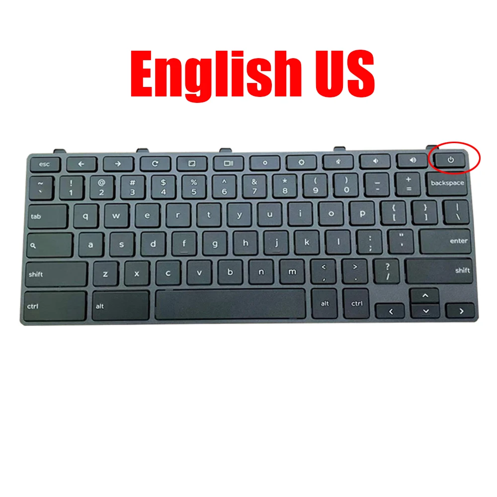 

US Keyboard For DELL For Chromebook 3100 3110 3120 3400 5190 Education For Chromebook 3120 2-in-1 005PY8 05PY8 PK132FG3A01 00D2D