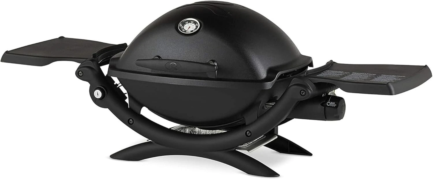 Q1200 شواية غاز محمولة من البروبان السائل للسفر والتخييم، 1 شعلة، أسود · مبيعات المصنع مباشرة