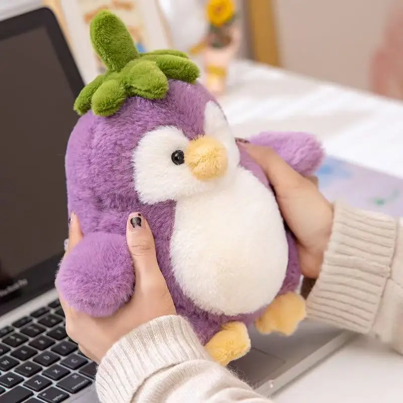 

New Cute Cartoon Creative Purple Eggplant Penguin Plush Toys Kawaii Anime Soft Pillow Funny Dolls Ornaments Birthday Gifts
