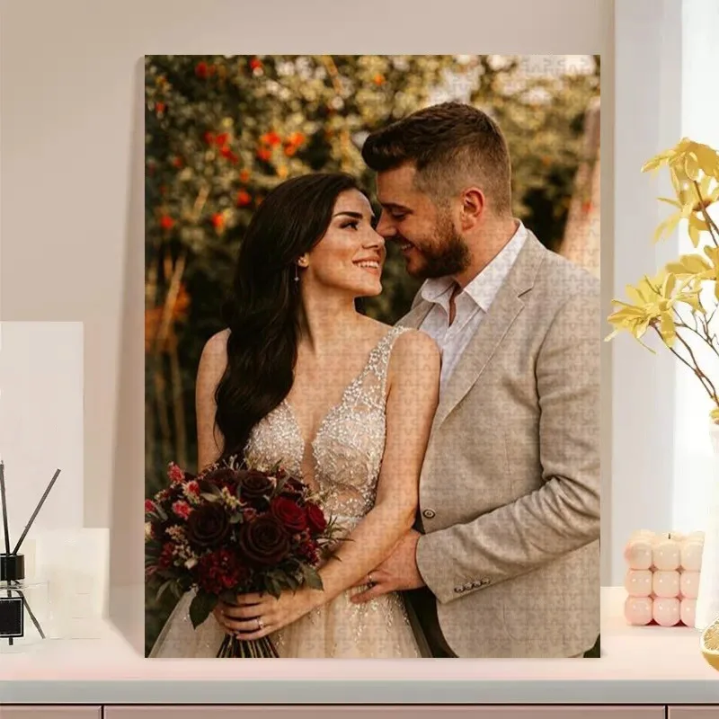 35/300/500/1000pcs Personalized Custom Photo Puzzle Couple Photos Multiple Sizes Available