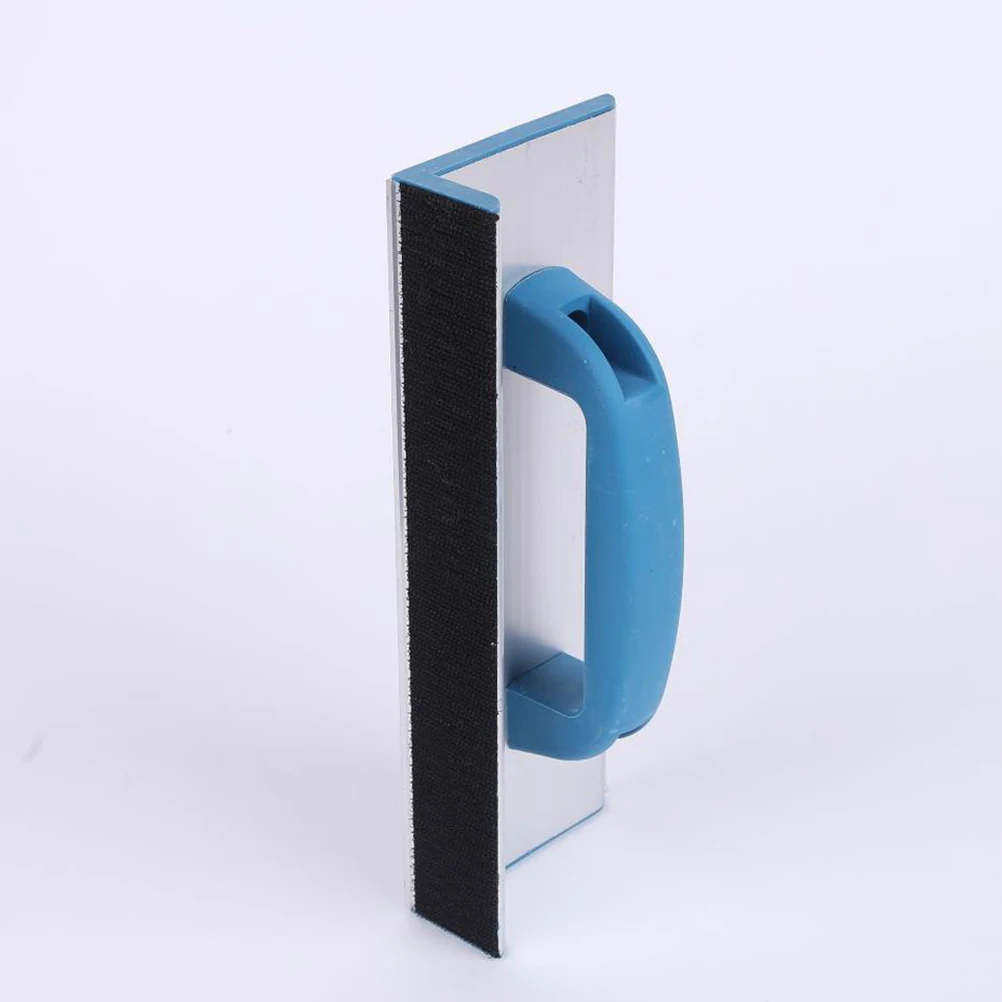 Self Adhesive Sandpaper Holder Right Angle Grip Wall Wet Dry Ergonomic Lightweight Durable Aluminum Plastic Storage Installation