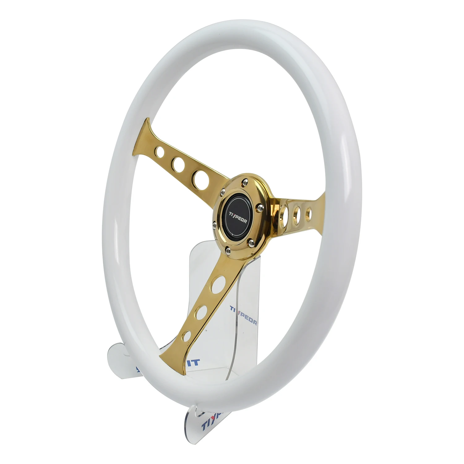 

15inch Car Steering Wheel 370mm Abs Auto Parts Drift Modified Golden Bracket Racing Sports Steering Wheel