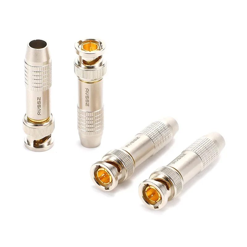 1-30 Pcs  BNC Connector Monitoring Plug Copper Core Camera Video50/75 Euro Q9 Plug HD-SDI Digital HD Welded BNC Connector Head
