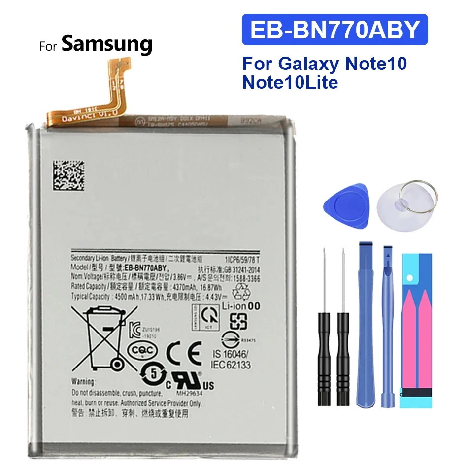 Battery EB-BN770ABY 4500Mah For Samsung Galaxy Note 10 Lite High Capacity Bateria + Tools