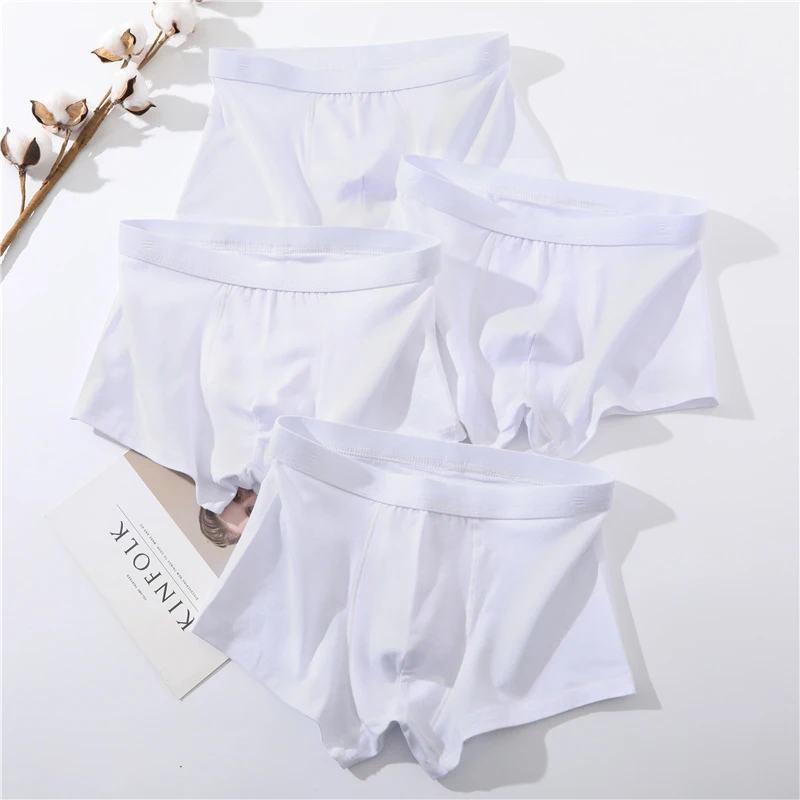 Mens Underwears Cotton Boxers Shorts White U Pouch Sexy Underwear Panties Men Plus Size Boxer Underpants Male Youth Black 5XL