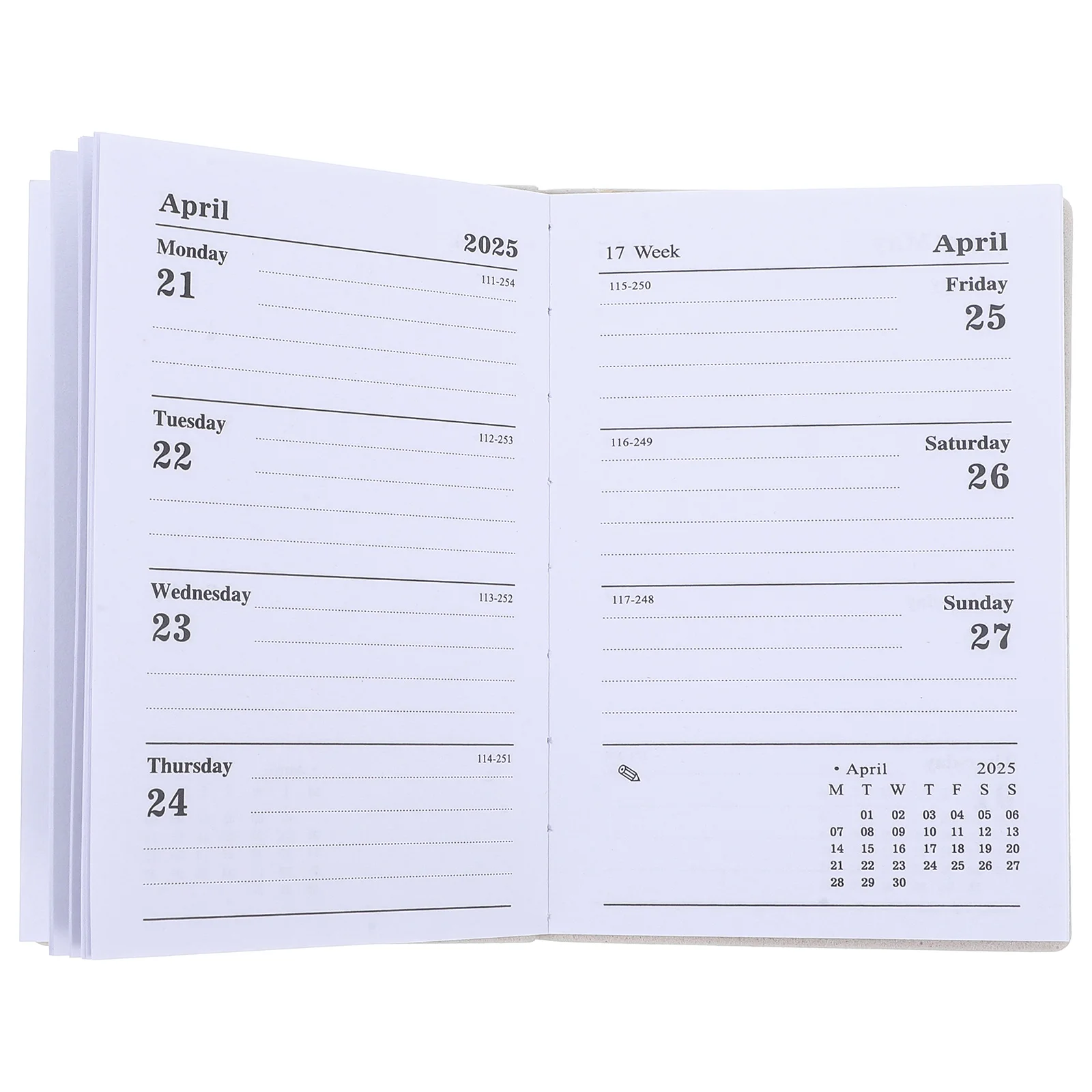 2025 Schedule 2024-2025 Planner Weekly and Monthly Plans Notepad Notebooks Agenda Fridge Calendar Number Work