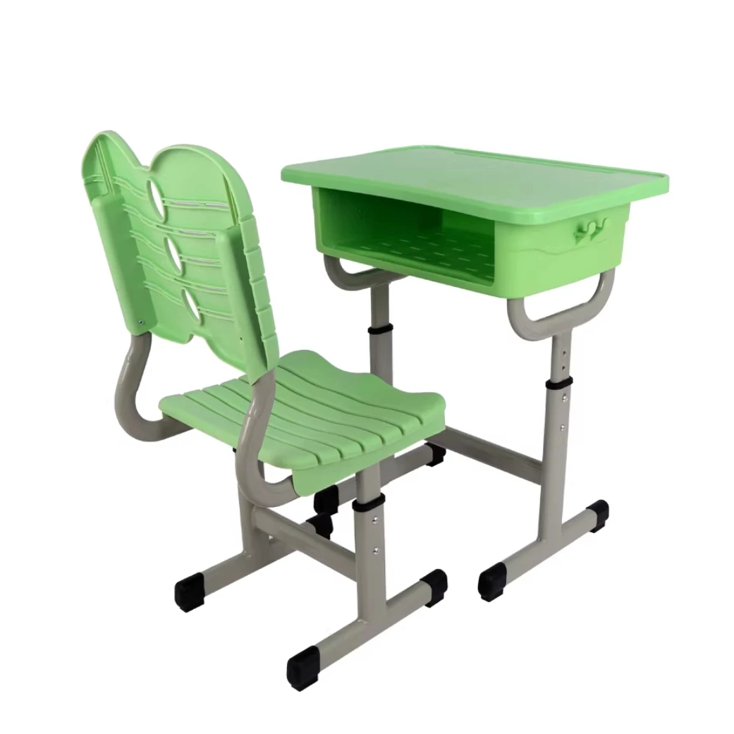 

Light Green Durable Height-Adjustable ABS Plastic School Desks and Chairs for Primary & Secondary Students