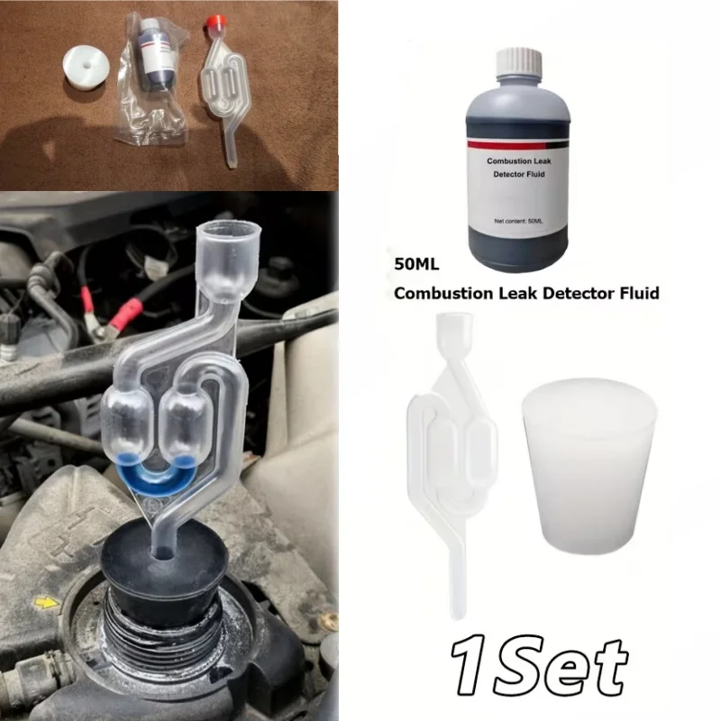 Combustion Leak Tester Kits Blown Head Gasket Block Detector Petrol Diesel For Cylinder Combustion Gas Leaks Diagnostic Tools