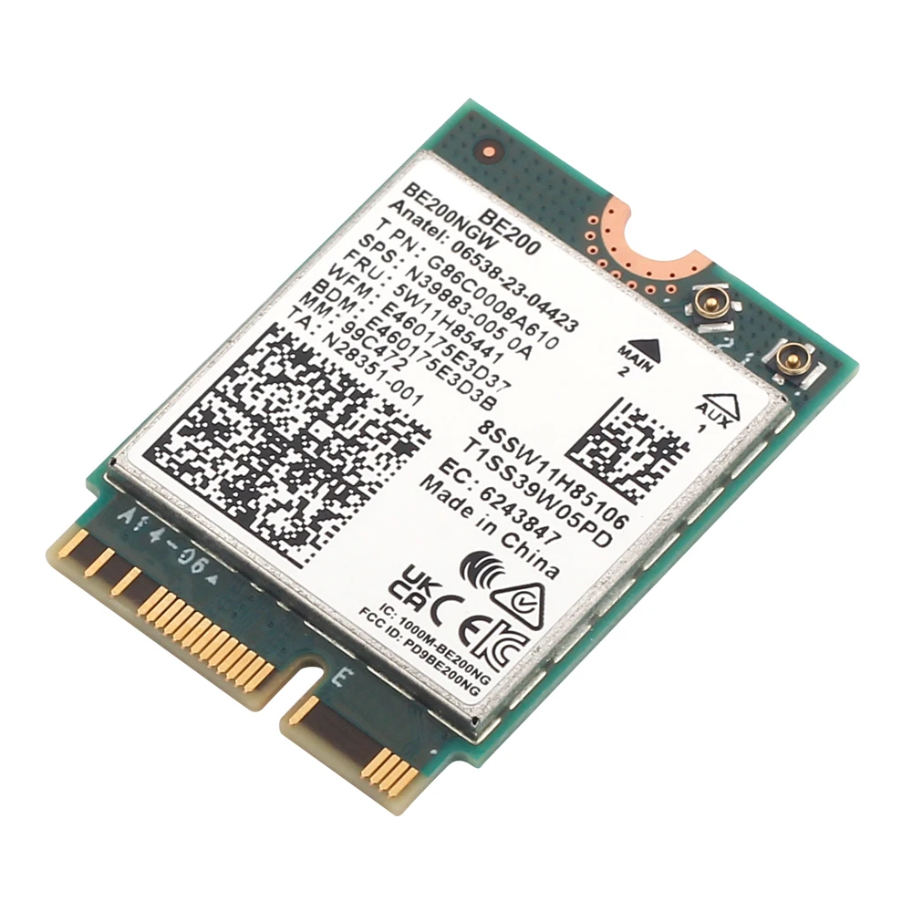 Wi-Fi 7 BE200 Bluetooth 5.4 Wifi Card BE200NGW 2.4/ 5/ 6 GHz 5.8 Gbps For Windows 10/11 PC Laptop