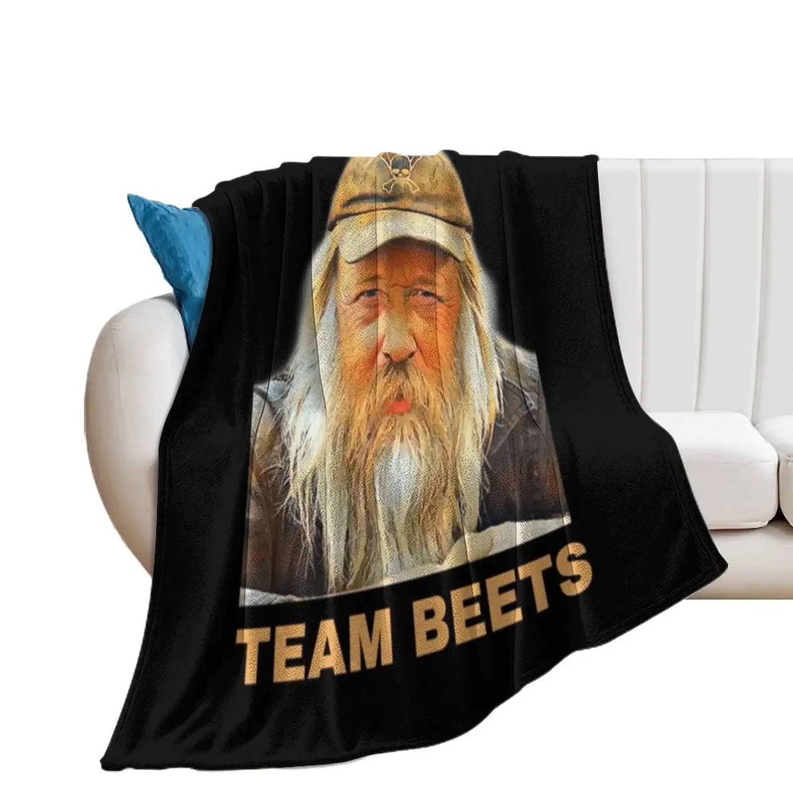 Team Beets Gold Rush Tri-blend Throw Blanket Cute Picnic Blankets