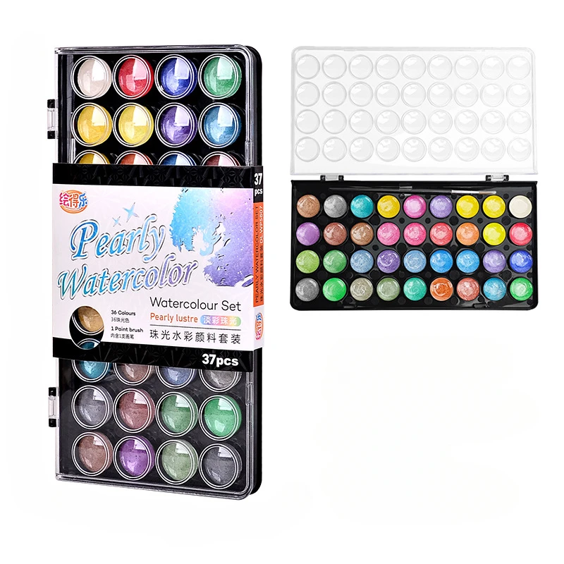 Solid Watercolor Paint Set for Kids & Art Students Vibrant Non-Toxic Colors, Perfect for Painting, Sketching & Creative Projects