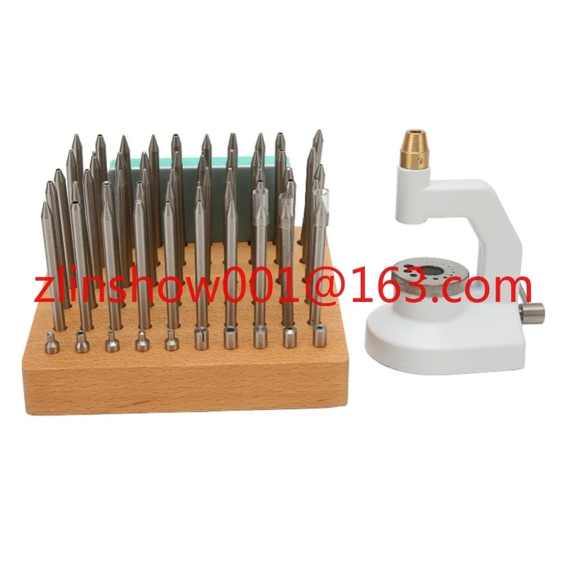 

Watch Repair Staking Tool Kit with 50 Punches 10 Stakes Chinia Made 5285 Watchmakers Staking Tool Set