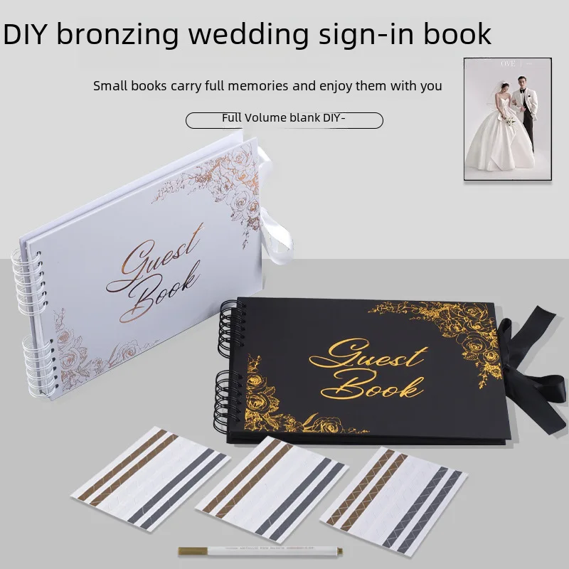 

Horizontal VersionDIYLoose-Leaf Gilding Album Thickened Coil Gilding Wedding Sign-in Card Binder Scrapbook