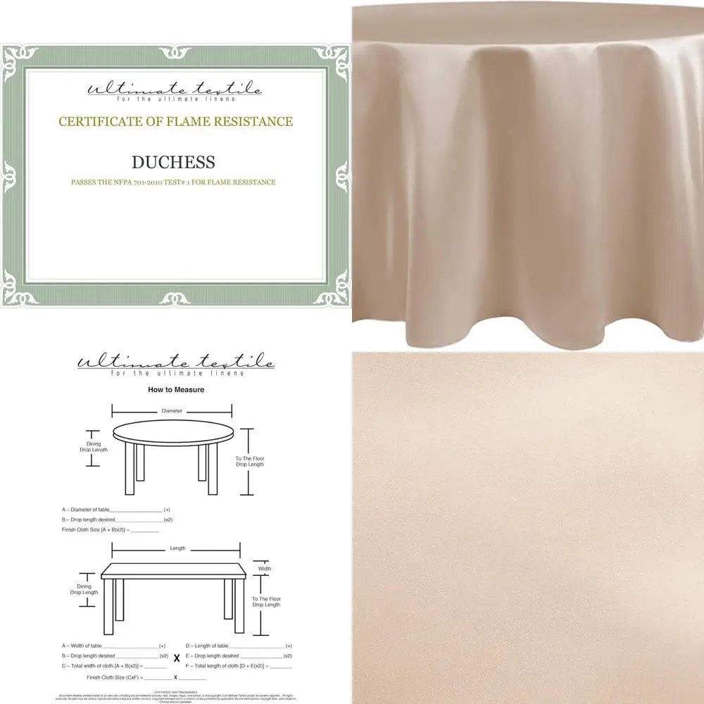 

Round 132 Satin Table Cover, Khaki Brown for Bridal Events