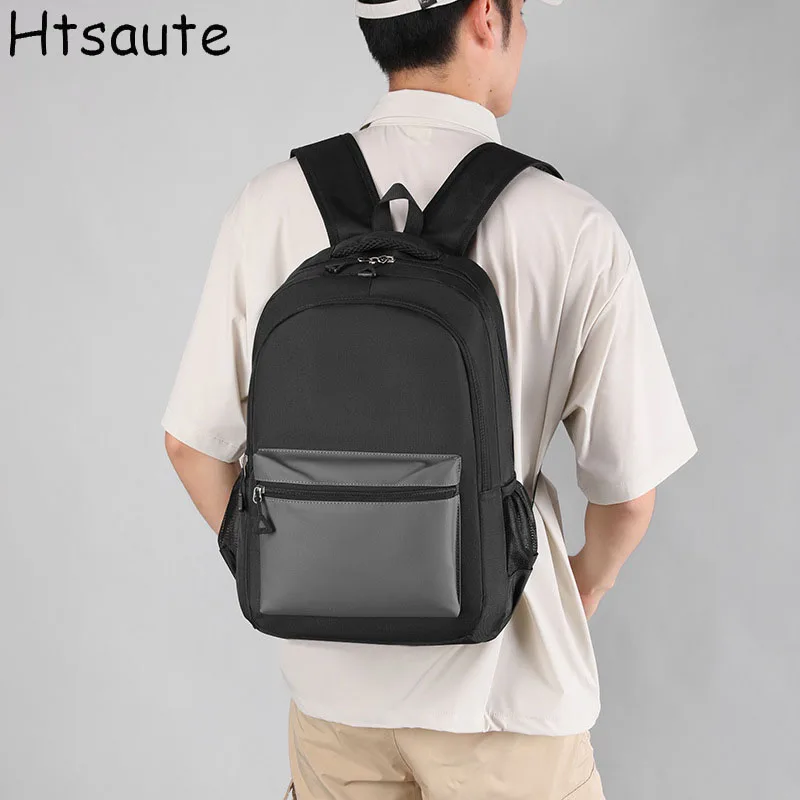 حقيبة ظهر كاجوال من النايلون للرجال والنساء ذات سعة كبيرة، حقيبة سفر ترفيهية مقاومة للاهتراء، حقيبة ظهر بسيطة وعصرية للطلاب