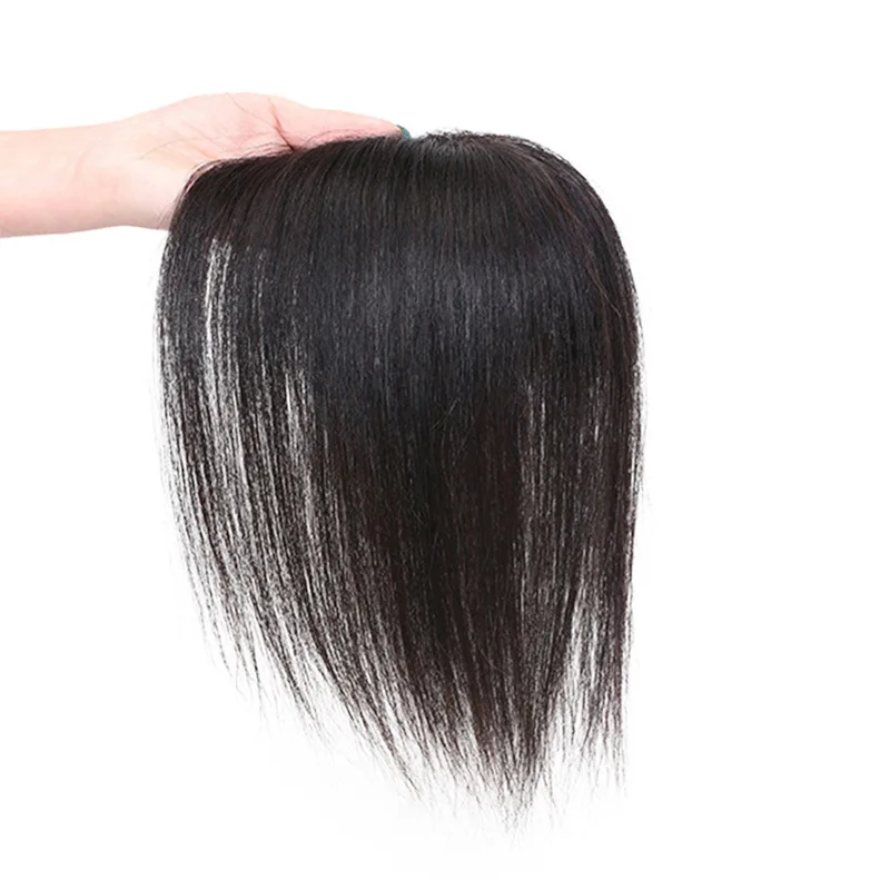 Grampo no cabelo peça feminina real hairpiece feito à mão leve respirável fechamento do cabelo conjunto de complementação de cabelo peruca feminina