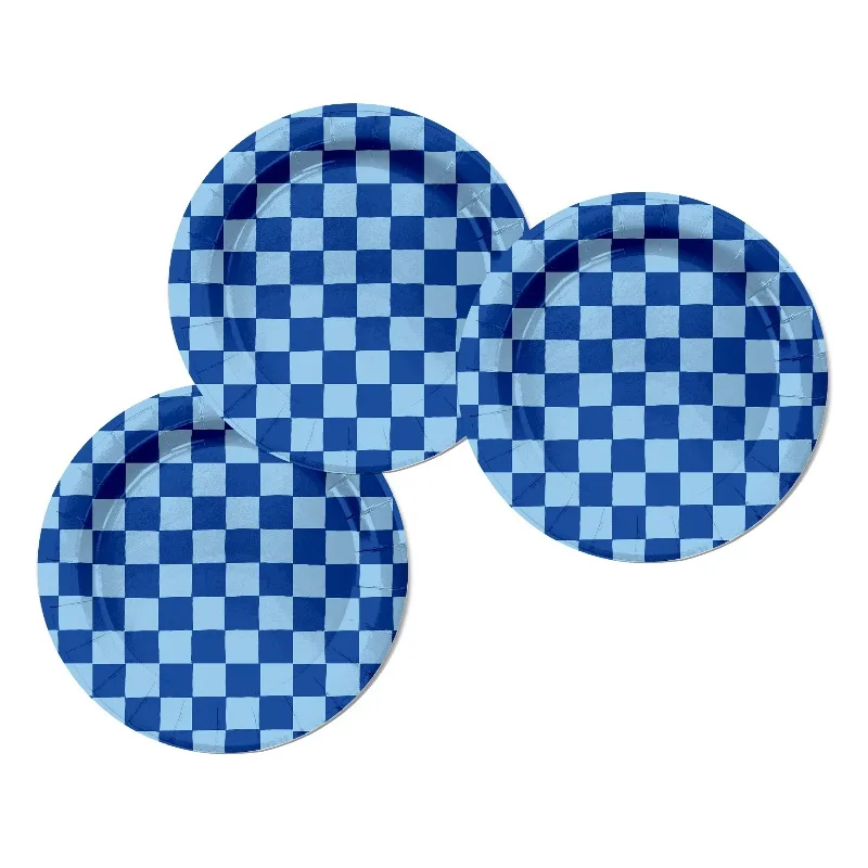 Checkered Disposable Paper Plates, 7