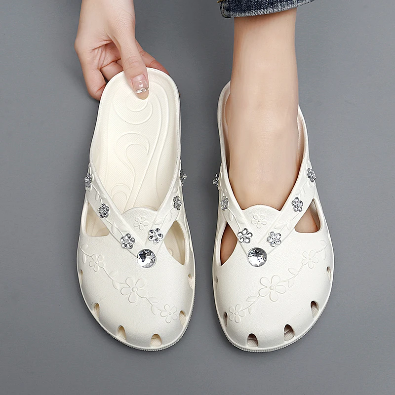 

Slippers Women Breathable Outdoor Platform Women Jelly Slippers Indoor House Beach Roma Hole Shoes in Summer Zapatos De Mujer