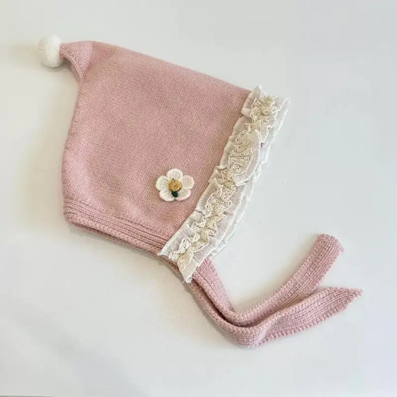 Windproof Soft Warm Hat Ear Protection With Star Warmer Beanie Cap Lace Up Design Outdoor Thick Ear Protection Bonnet Children