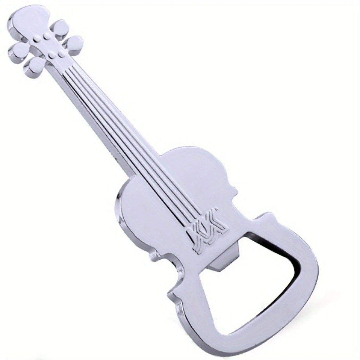 "Ergonomic" Guitar-Shaped Zinc Alloy Bottle Opener - Easy Open For Beer, Wine & Juice - Perfect Kitchen Gadget