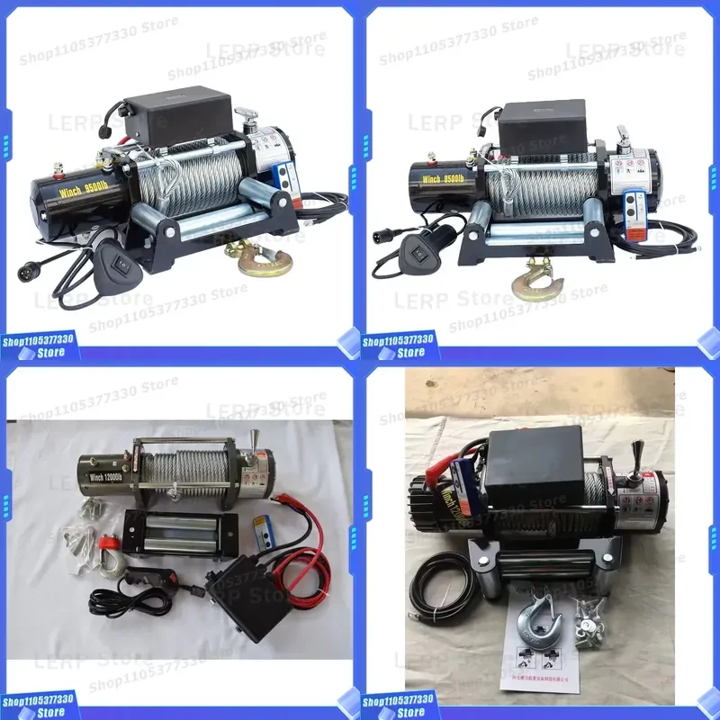 Heavy Duty 12V 24V DC Electric Winch 2000-20000LBS for Off Road Vehicle Truck Jeep Boat Recovery Hoist with Steel Cable Off