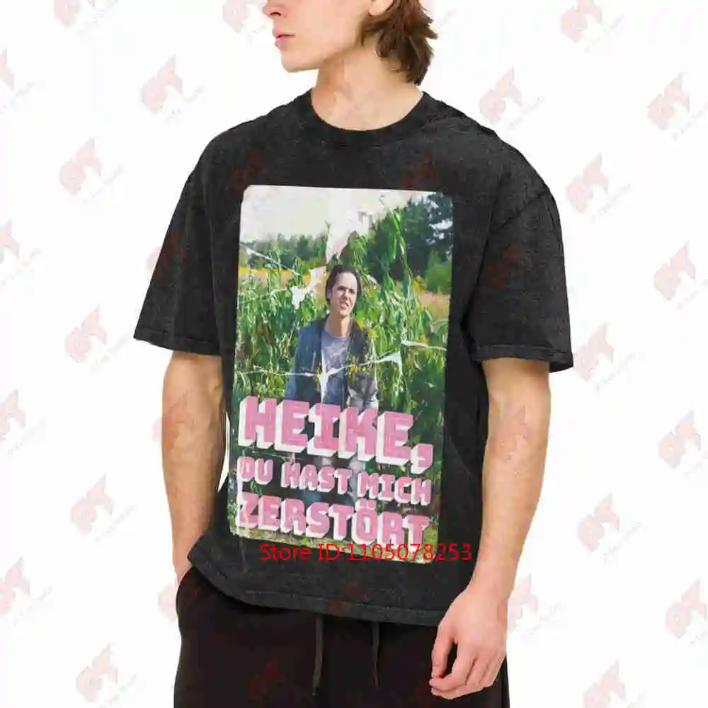 Alexander Marcus Heike Foto Anime Vintage Washed T-Shirt aus reiner Baumwolle