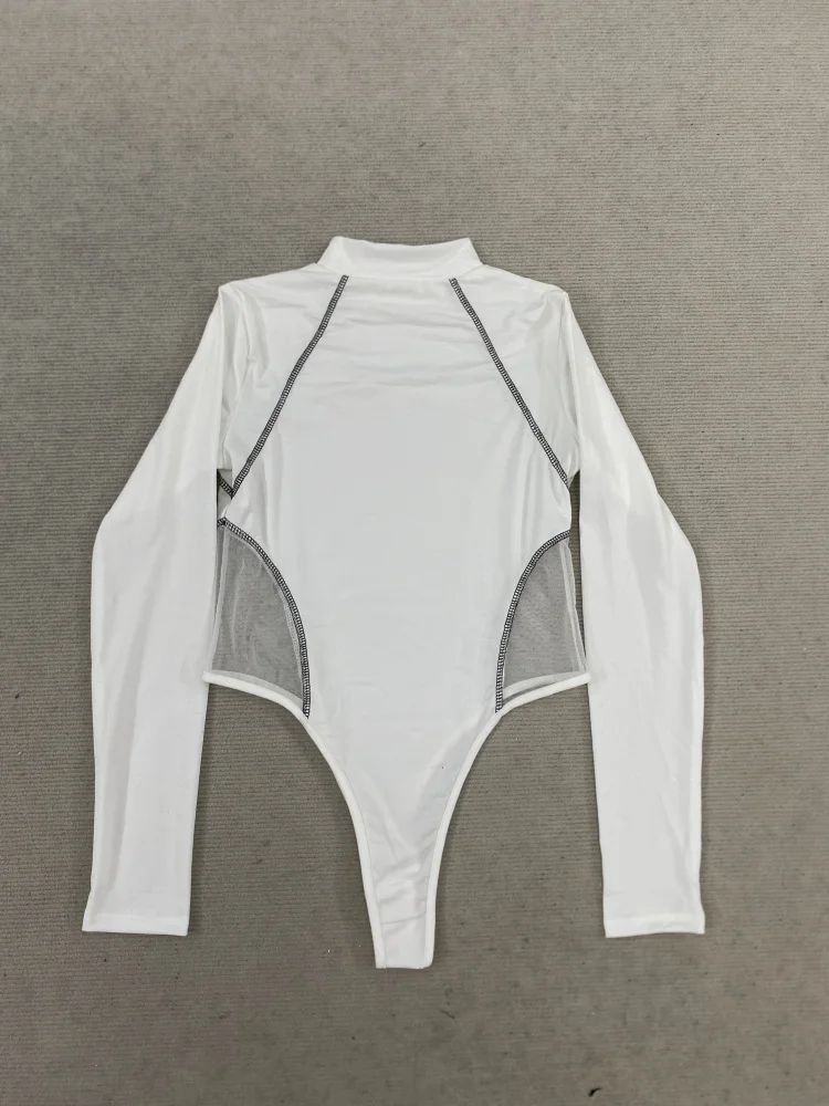 New Arrival Women's Long Sleeve Crew Neck Seamless Bodysuit Slim Fit Stretchable Soft Fabric Daily Wear Fashion Basic Style