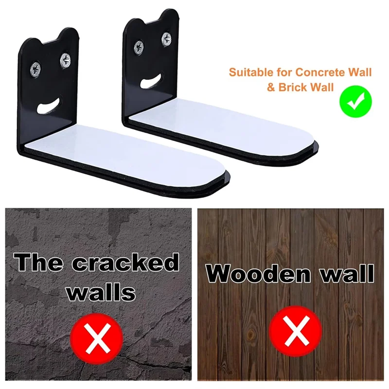 Universal Type 4.72 Inch Sound Bar Wall Mount Bracket Kit For Most Of Soundbars Wall Mount Shelf Mounting Brackets-New