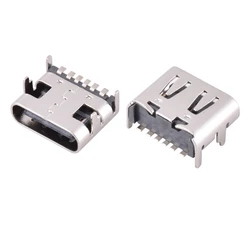 5Pcs 6 Pin SMT Socket Connector Micro USB Type C 3.1 Female Placement SMD DIP For PCB Design DIY High Current Charging