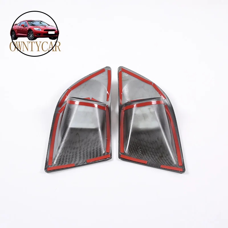 For Mitsubishi Eclipse 2006-2011 Carbon Fiber Style Plastic Car Front Fog Light Lamp Cover Trim Car Accessories