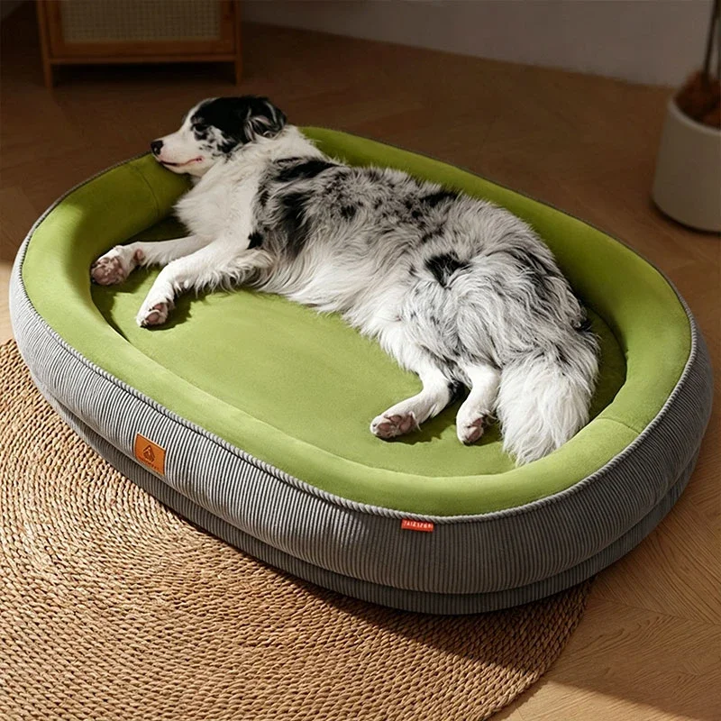 Mittelgroßes Ultra-Weiches Hundebett mit Abnehmbarer Matte Orthopädische Unterstützung Feuchtigkeitsbeständig Rutschfest für Deutscher Schäferhund Sibirischer Husky